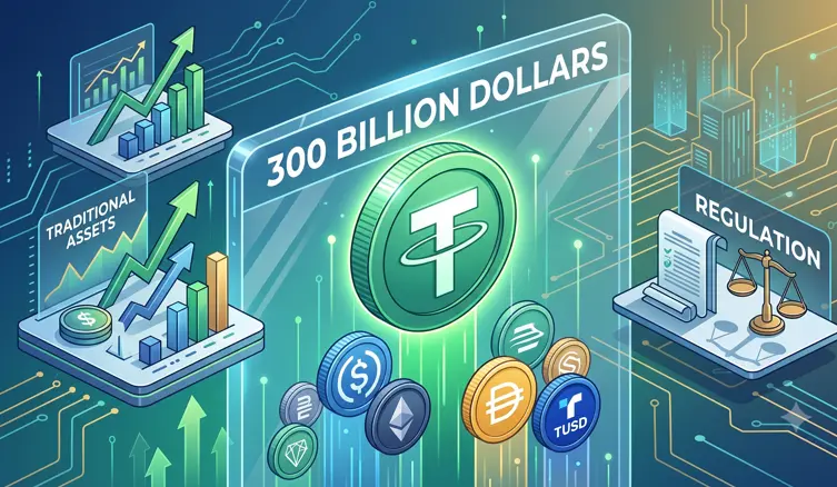 سوق العملات المستقرة يحقق 300 مليار دولار